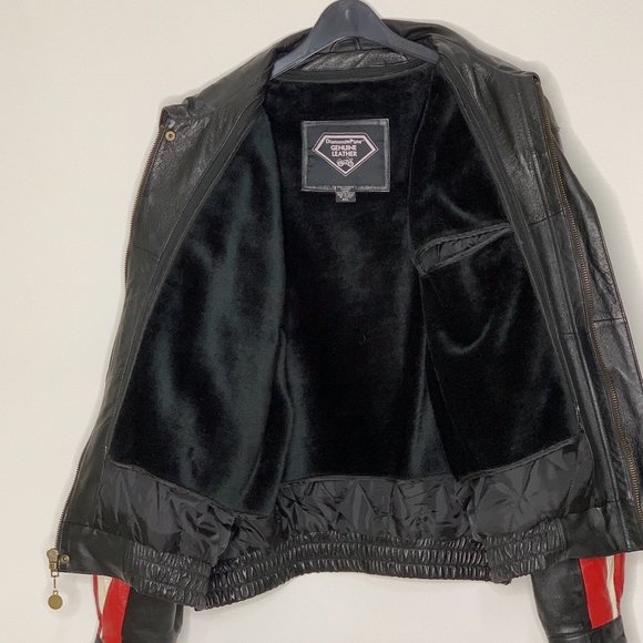 Diamond Plate USA bomber leather coat size 2XL - Picture 7 of 7